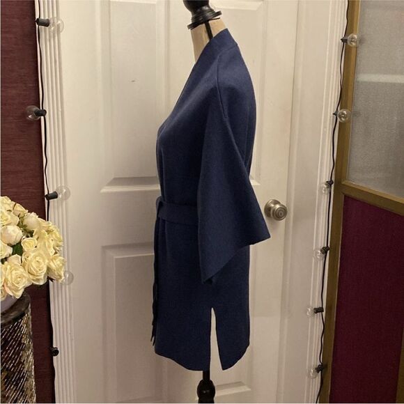KOBI HALPERIN Elegant Blue Women's belted cardigan, XS-S - Picture 6 of 10